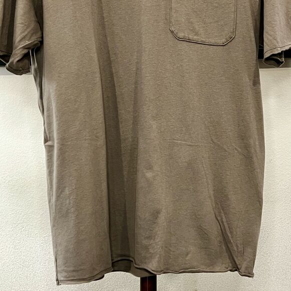 Abercrombie & Fitch - Soft Essntls Long Line T-shirt Raw Hem Medium - Dark Taupe - Picture 5 of 6